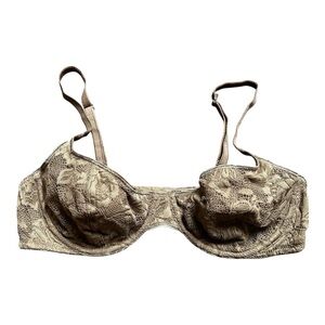Victoria’s Secret brown lace unlined very sexy bra 38B